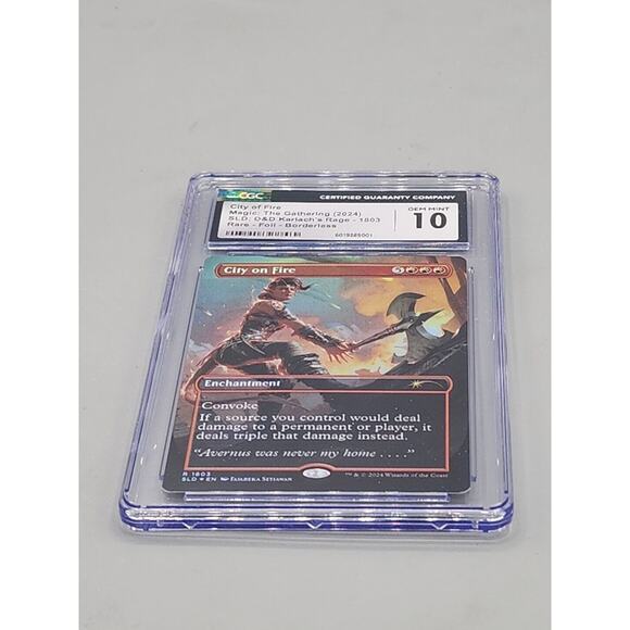 City on Fire SLD NM Borderless FOIL MTG Secret Lair D&D CGC 10 - Picture 6 of 9